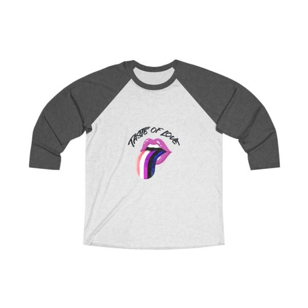 Genderfluid Flag Tri-Blend Raglan Tee Valentines Day Unisex Size - Taste Of Love