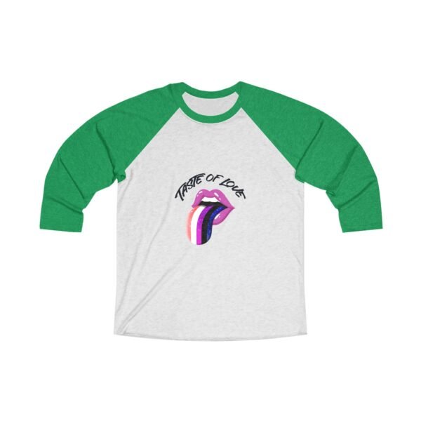 Genderfluid Flag Tri-Blend Raglan Tee Valentines Day Unisex Size - Taste Of Love - Image 5