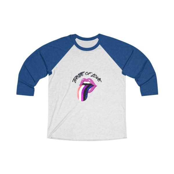 Genderfluid Flag Tri-Blend Raglan Tee Valentines Day Unisex Size - Taste Of Love - Image 7