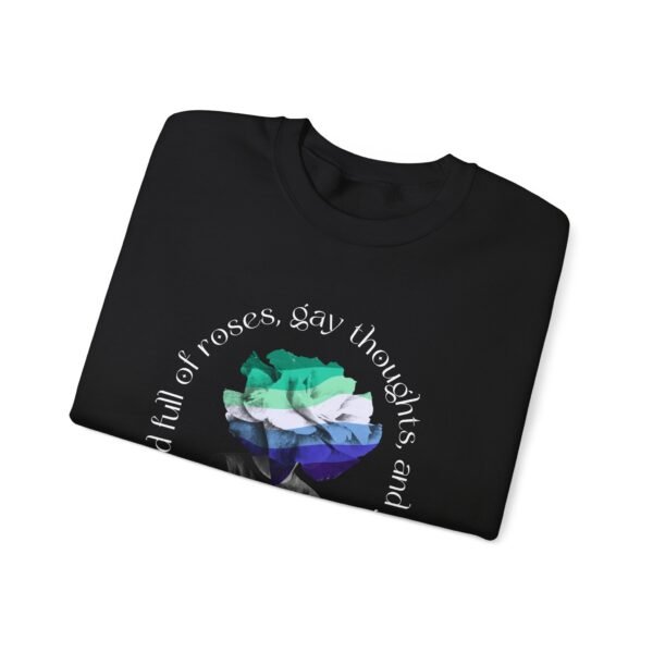 Gay Flag Heavy Blend Crewneck Sweatshirt Valentines Day Unisex Size - Head Full Of Roses - Image 7