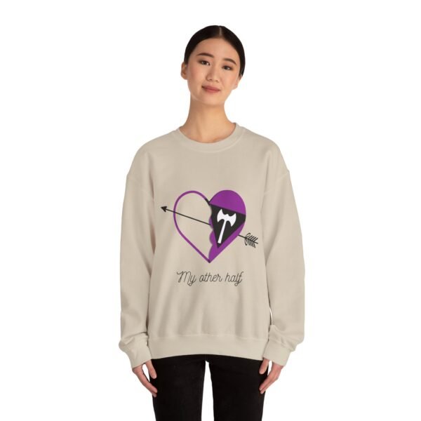 Labrys Lesbian Flag Heavy Blend Crewneck Sweatshirt Valentines Day Unisex Size - My Other Half - Image 8