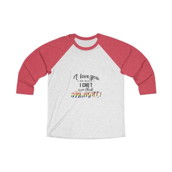 Philadelphia Flag Tri-Blend Raglan Tee Valentines Day Unisex Size - I Can't Even Think Straight - Image 3