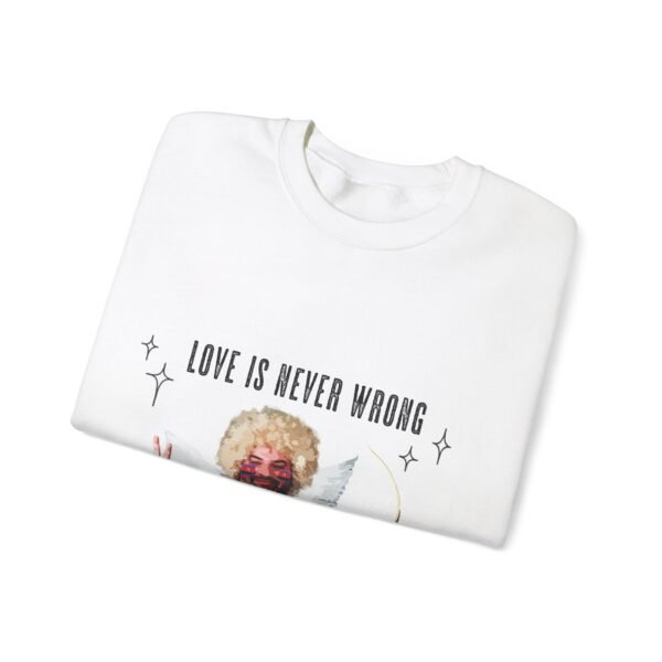 Polyamory Flag Heavy Blend Crewneck Sweatshirt Valentines Day Unisex Size - Love Is Never Wrong - Image 3