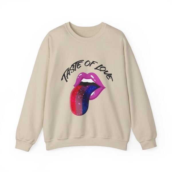 Bisexual Flag Heavy Blend Crewneck Sweatshirt Valentines Day Unisex Size - Taste Of Love - Image 5