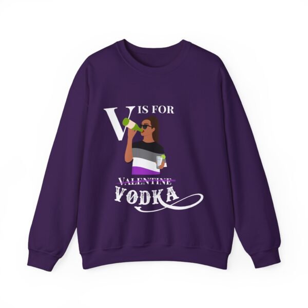 Asexual Flag Heavy Blend Crewneck Sweatshirt Valentines Day Unisex Size - V Is For Valentine - Image 13