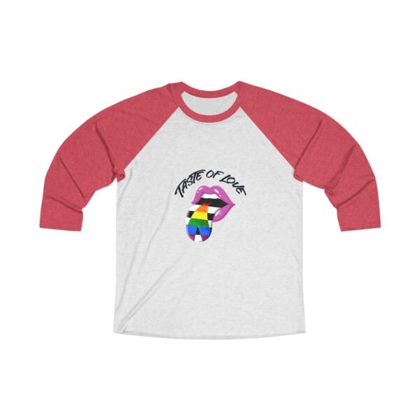 Straight Ally Flag Tri-Blend Raglan Tee Valentines Day Unisex Size - Taste Of Love - Image 3