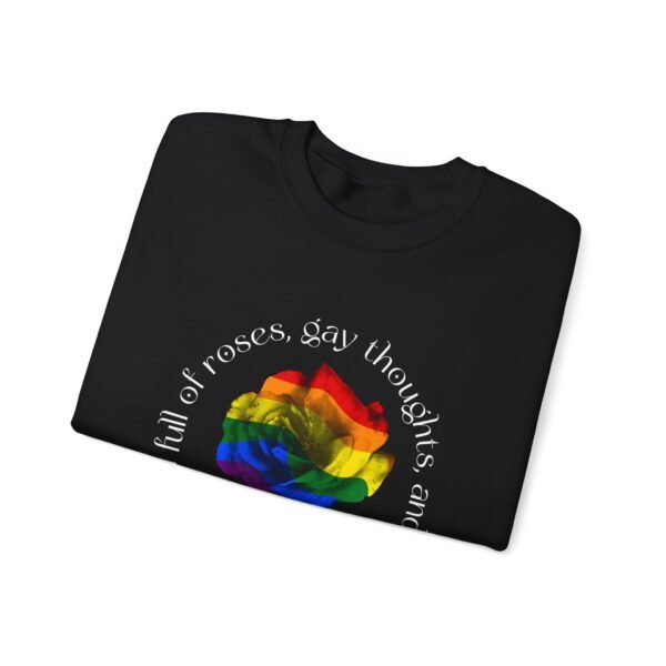 LGBT Flag Heavy Blend Crewneck Sweatshirt Valentines Day Unisex Size - Head Full Of Roses - Image 7