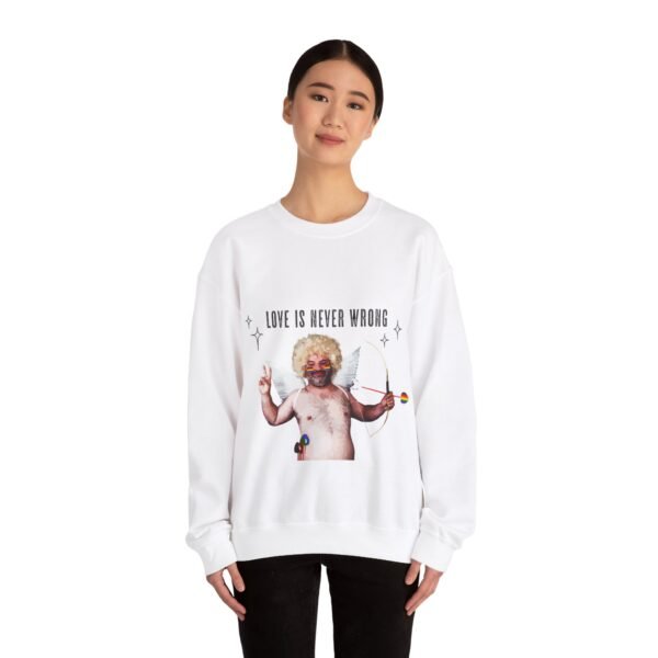 Philadelphia Flag Heavy Blend Crewneck Sweatshirt Valentines Day Unisex Size - Love Is Never Wrong - Image 4