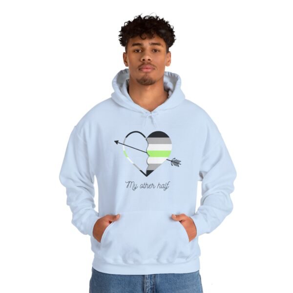 Agender Flag Hoodie Valentine's Day Unisex Size - My Other Half - Image 18
