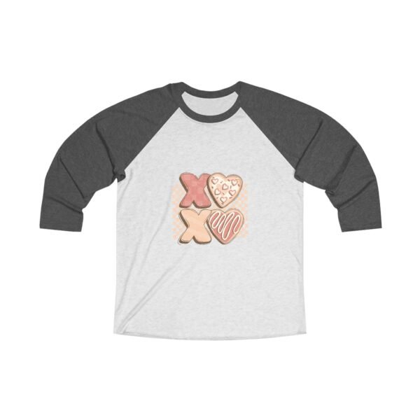 Tri-Blend Raglan Tee Valentines Day Unisex Size - XoXo