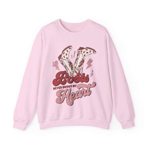 Heavy Blend Crewneck Sweatshirt Valentines Day Unisex Size - Boots Never Broke My Heart - Image 13