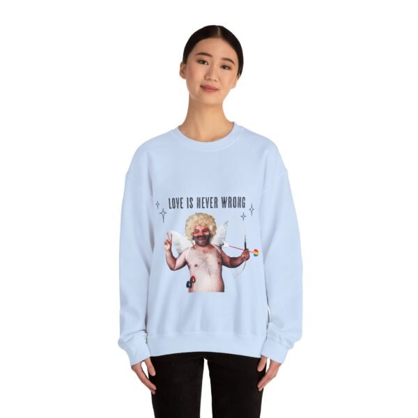 Pansexual Flag Heavy Blend Crewneck Sweatshirt Valentines Day Unisex Size - Love Is Never Wrong - Image 16