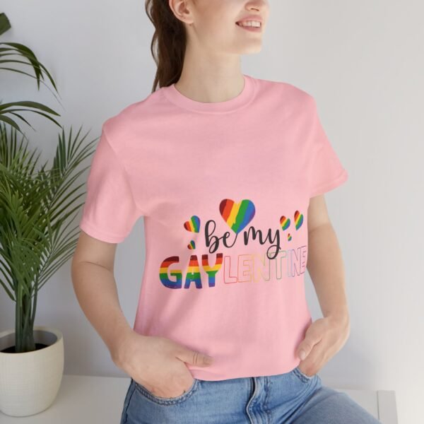 LGBT Flag T-shirt Valentines Day Unisex Size - Be My Gaylentine - Image 31