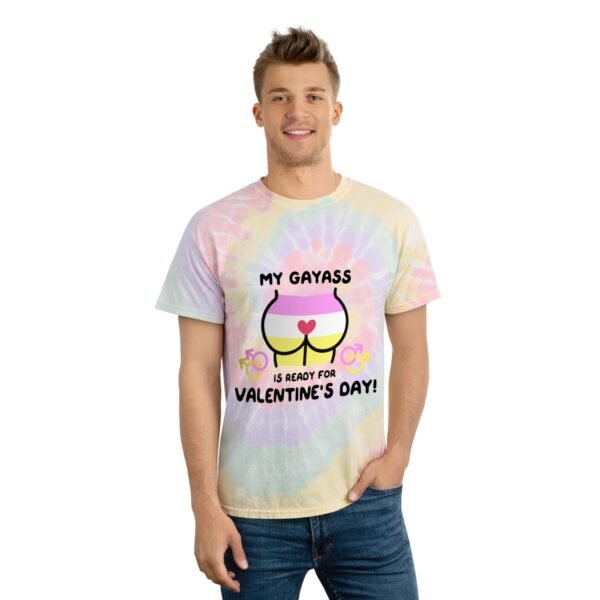 Twink Flag Tie-Dye Spiral T-Shirt Valentines Day Unisex Size - My Gay Ass Is Ready - Image 3