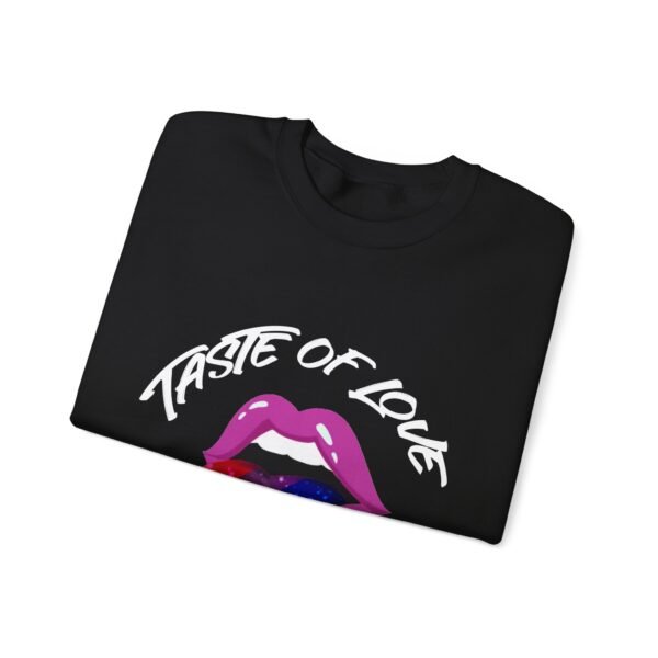 Bisexual Flag Heavy Blend Crewneck Sweatshirt Valentines Day Unisex Size - Taste Of Love - Image 3