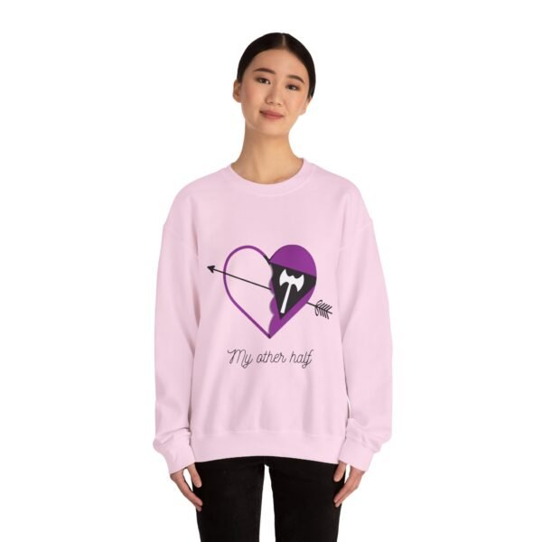 Labrys Lesbian Flag Heavy Blend Crewneck Sweatshirt Valentines Day Unisex Size - My Other Half - Image 16