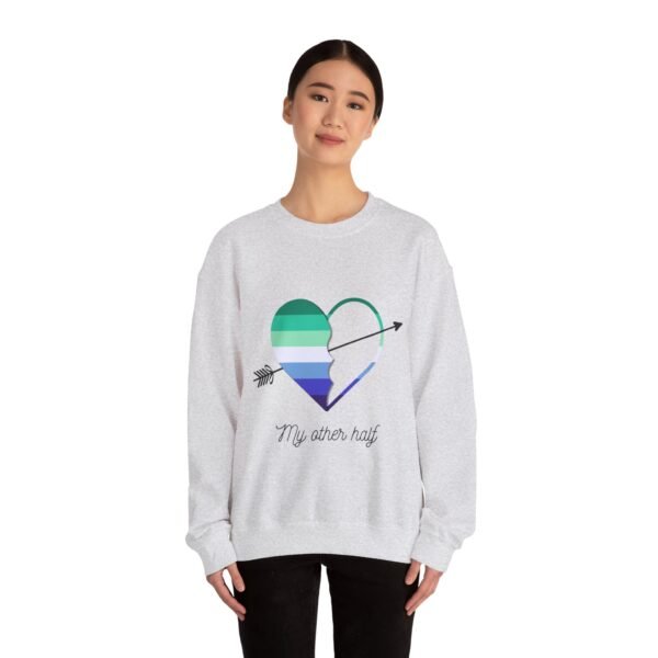 Gay Flag Heavy Blend Crewneck Sweatshirt Valentines Day Unisex Size - My Other Half - Image 4