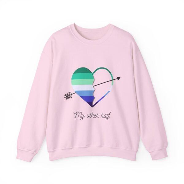 Gay Flag Heavy Blend Crewneck Sweatshirt Valentines Day Unisex Size - My Other Half - Image 13