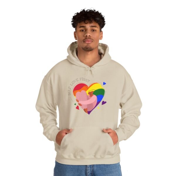 Lgbt Flag Hoodie Valentine's Day Unisex Size - Self Love First - Image 12