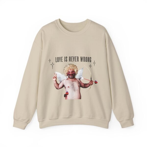 Polyamory Flag Heavy Blend Crewneck Sweatshirt Valentines Day Unisex Size - Love Is Never Wrong - Image 5