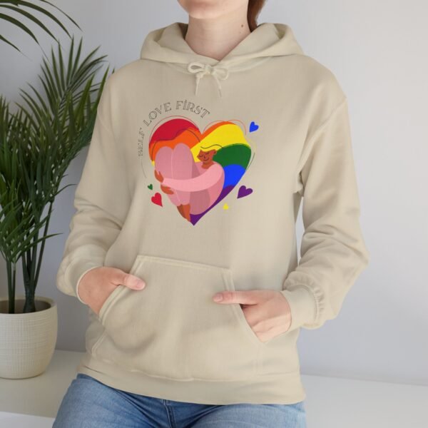 Lgbt Flag Hoodie Valentine's Day Unisex Size - Self Love First - Image 15