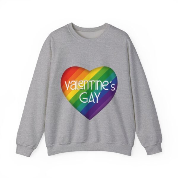 LGBT Flag Heavy Blend Crewneck Sweatshirt Valentines Day Unisex Size - Valentine's Gay - Image 9