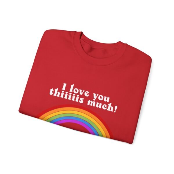 LGBT Flag Heavy Blend Crewneck Sweatshirt Valentines Day Unisex Size - I Love You Thiiiis Much - Image 19