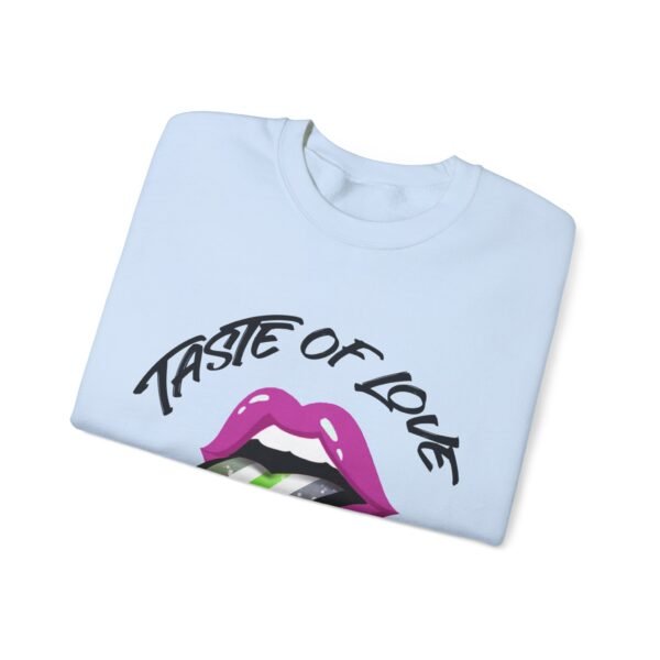 Agender Flag Heavy Blend Crewneck Sweatshirt Valentines Day Unisex Size - Taste Of Love - Image 7