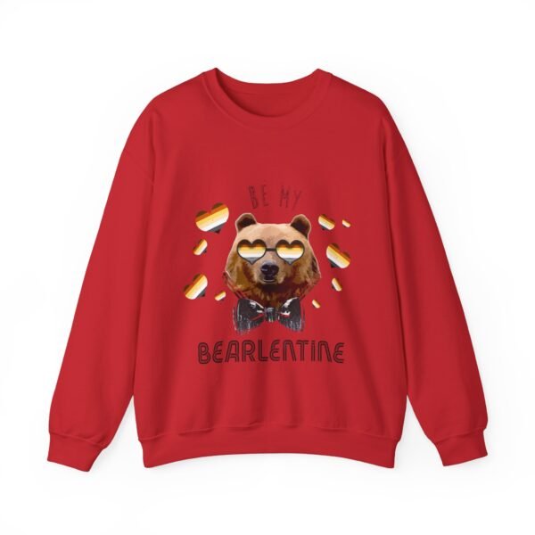 Bear Flag Heavy Blend Crewneck Sweatshirt Valentines Day Unisex Size - Be My Bearlentine - Image 17