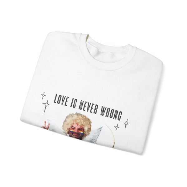 Two Spirit Flag Heavy Blend Crewneck Sweatshirt Valentines Day Unisex Size - Love Is Never Wrong - Image 3