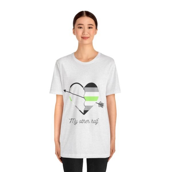Agender Flag T-shirt Valentines Day Unisex Size - My Other Half - Image 3