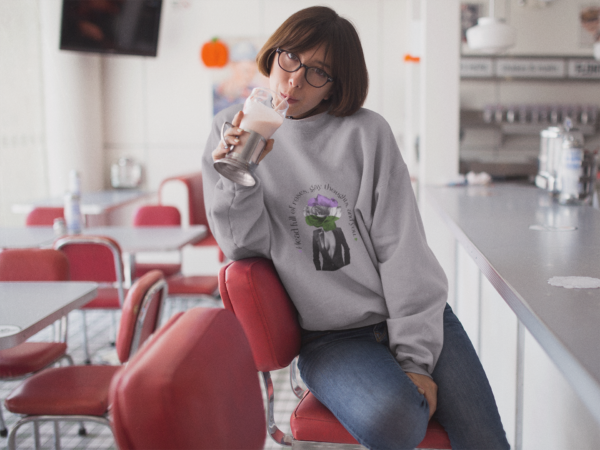 Gender Queer Flag Heavy Blend Crewneck Sweatshirt Valentines Day Unisex Size - Head Full Of Roses