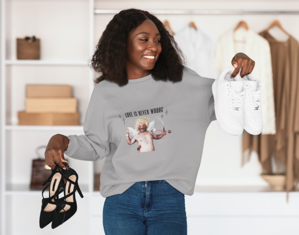 Polyamory Flag Heavy Blend Crewneck Sweatshirt Valentines Day Unisex Size - Love Is Never Wrong