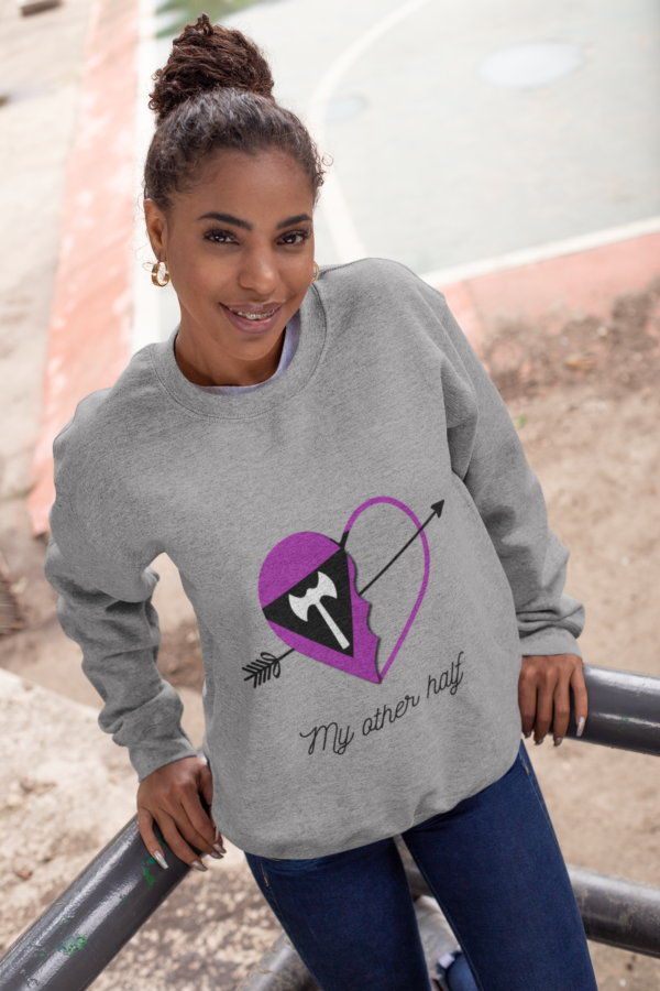 Labrys Lesbian Flag Heavy Blend Crewneck Sweatshirt Valentines Day Unisex Size - My Other Half