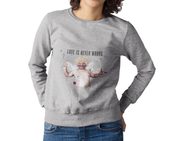 Gender Fluid Flag Heavy Blend Crewneck Sweatshirt Valentines Day Unisex Size - Love Is Never Wrong