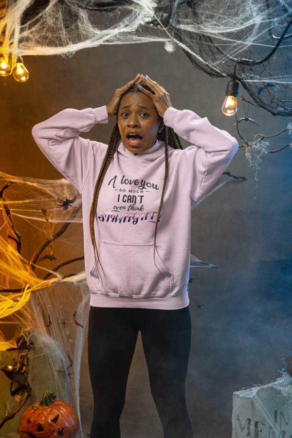 Genderfluid Flag Hoodie Valentine's Day Unisex Size - I Can't Even Think Straight