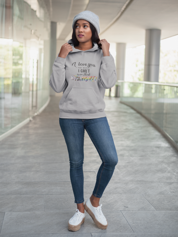 Lgbt Pride Flag Hoodie Valentine's Day Unisex Size - I Can't Even Think Straight