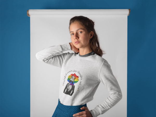 Two Spirit Flag Heavy Blend Crewneck Sweatshirt Valentines Day Unisex Size - Head Full Of Roses