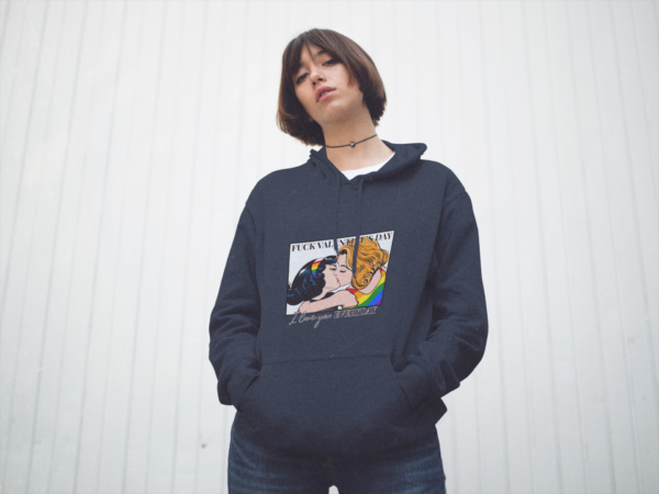 LGBTQ Hoodie Valentine's Day Unisex Size - Fuck Valentine's Day