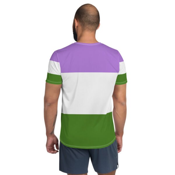Genderqueer Flag LGBTQ T- Shirt Men's Size - Image 3