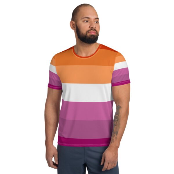 Lesbian Flag LGBTQ T- Shirt Men's Size