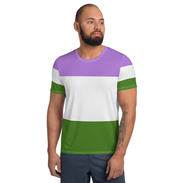 Genderqueer Flag LGBTQ T- Shirt Men's Size
