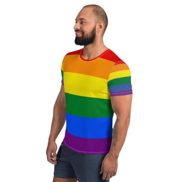 Rainbow Pride Flag LGBTQ T- Shirt Men's Size - Image 4