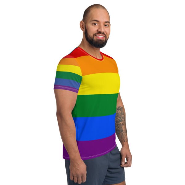 Rainbow Pride Flag LGBTQ T- Shirt Men's Size - Image 5