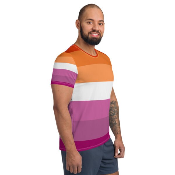 Lesbian Flag LGBTQ T- Shirt Men's Size - Image 5