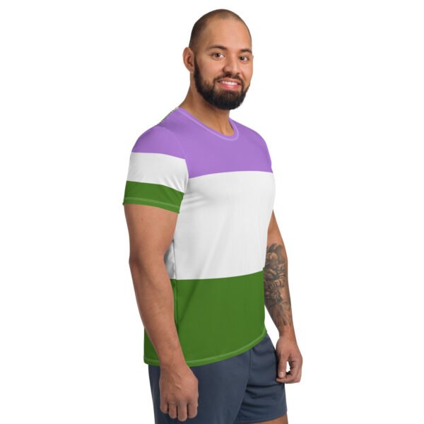 Genderqueer Flag LGBTQ T- Shirt Men's Size - Image 5