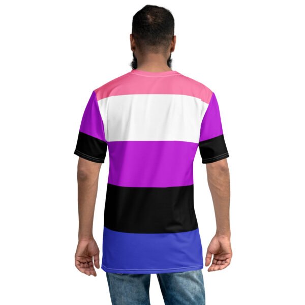 Genderfluid Flag LGBTQ T- Shirt Men's Size - Image 3