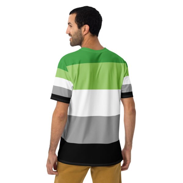 Aromantic Flag LGBTQ T- Shirt Men's Size - Image 3
