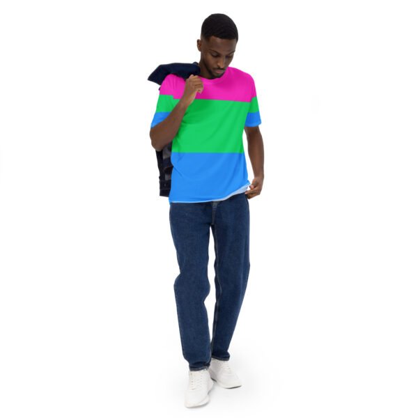 Polysexual Flag LGBTQ T- Shirt Men's Size - Image 3
