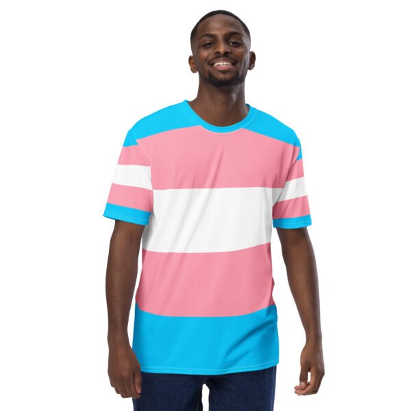 Transgender Flag LGBTQ T- Shirt Men's Size - Image 2